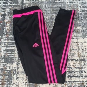 Women’s ADIDAS Climacool Athletic Joggers Black and Hot Pink Size Small 💖